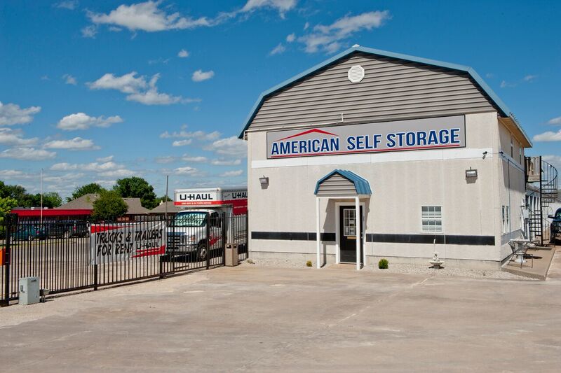 self storage facility with fence and automatic gate